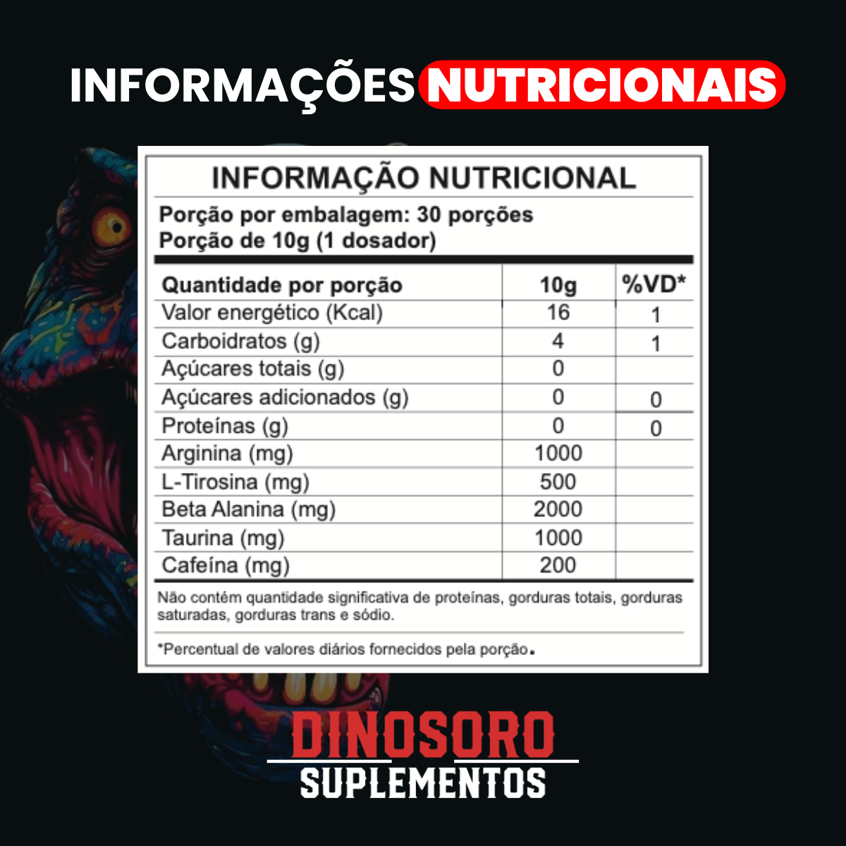 KIT CREATINA + PRÉ-TREINO DINOSORO SUPLEMENTOS