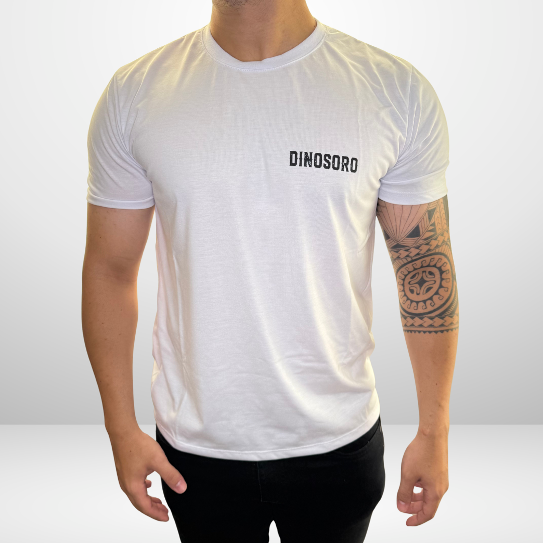 Camiseta Dinosoro Branca - Estampa de Garra