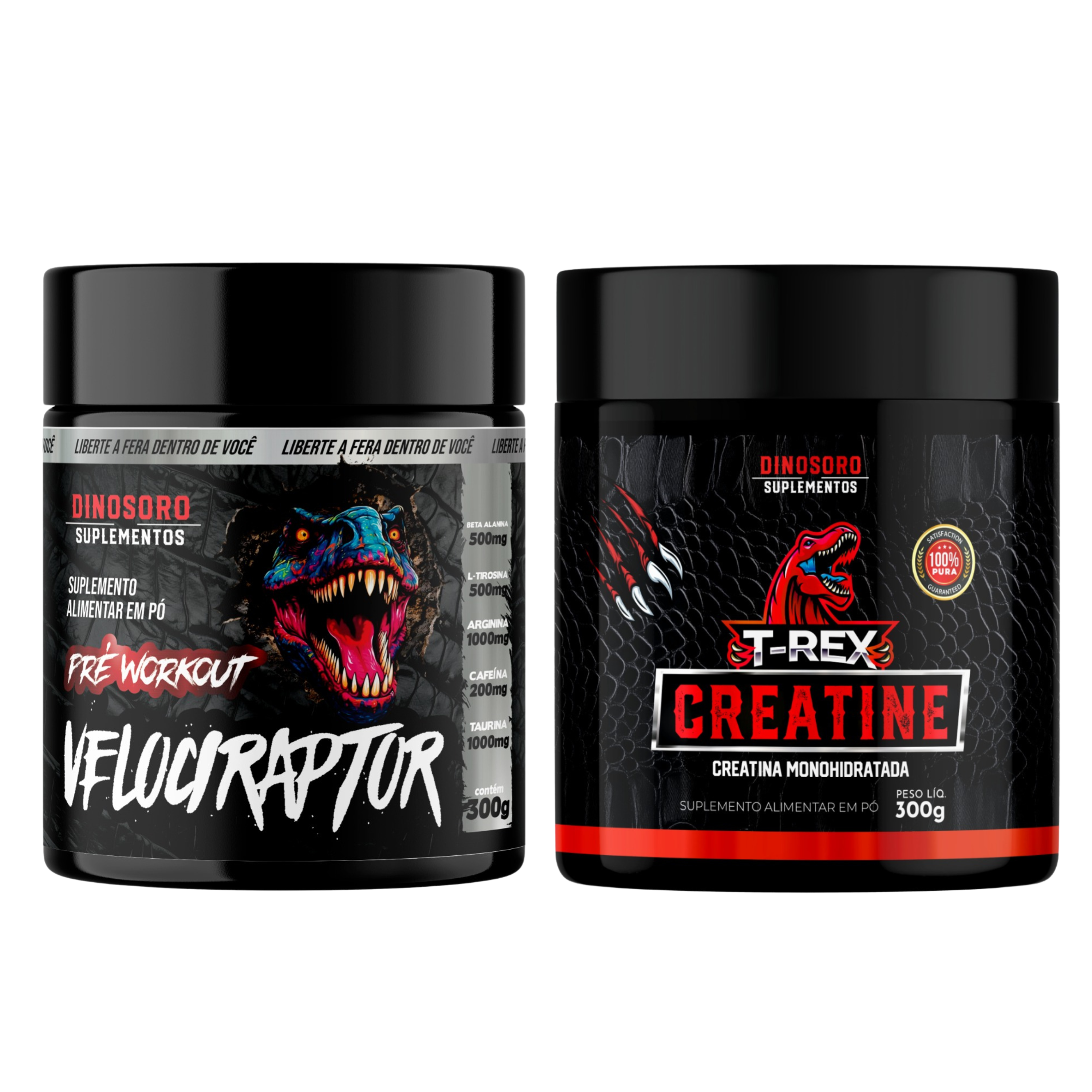 KIT CREATINA + PRÉ-TREINO DINOSORO SUPLEMENTOS