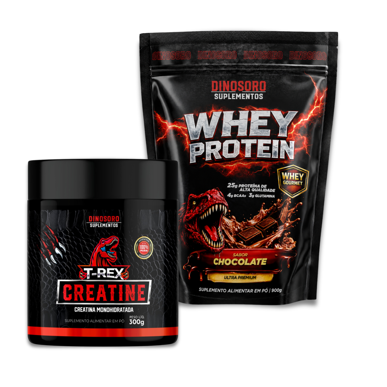 KIT WHEY PROTEIN 900g + CREATINA 300g